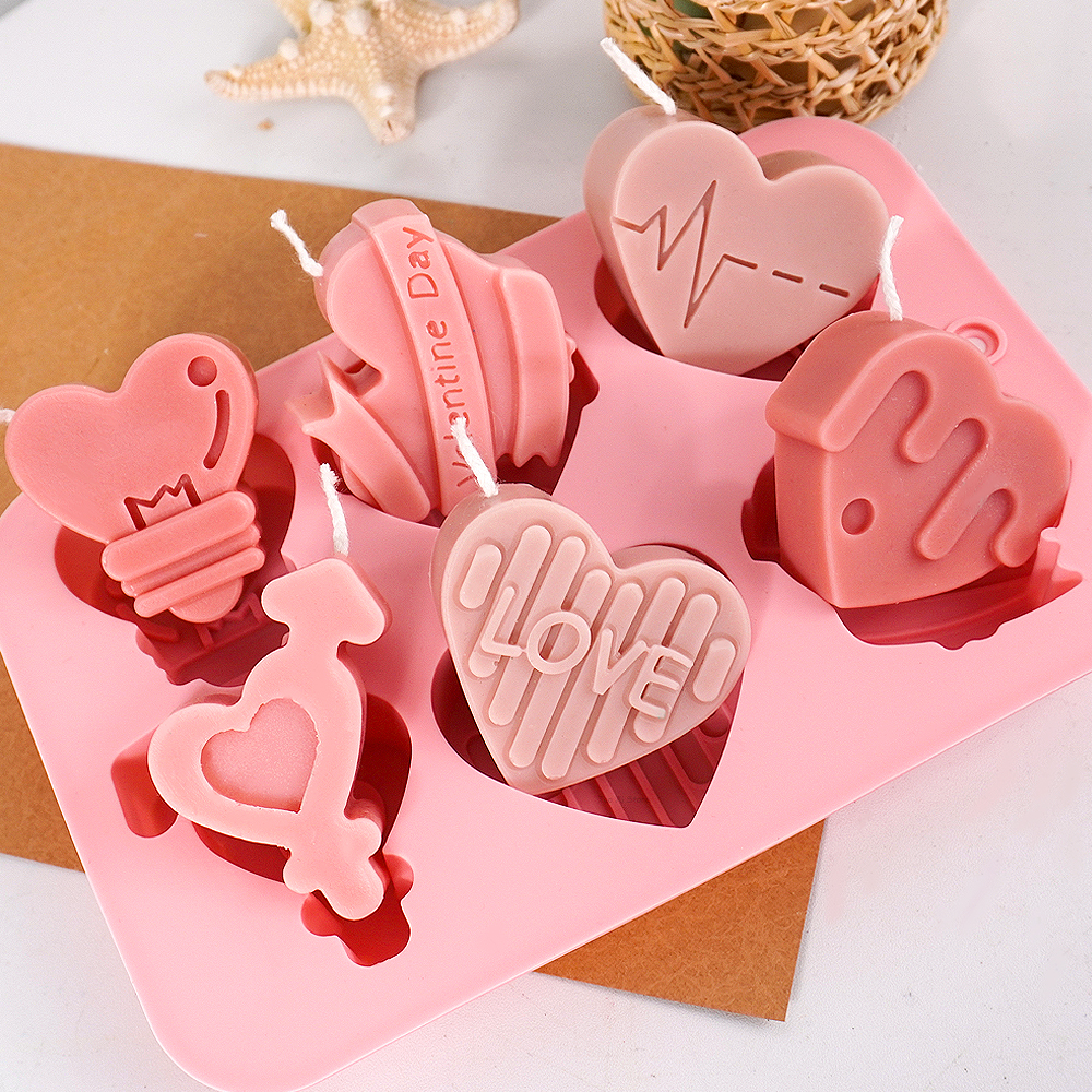 Candle Making Jelly - Angel Love Heart Shaped Silicone Chocolate