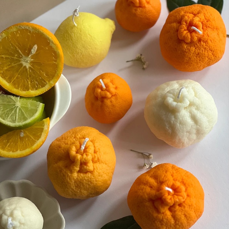 Candle Making Jelly - Orange Fruit Candle Mold DIY Strawberry
