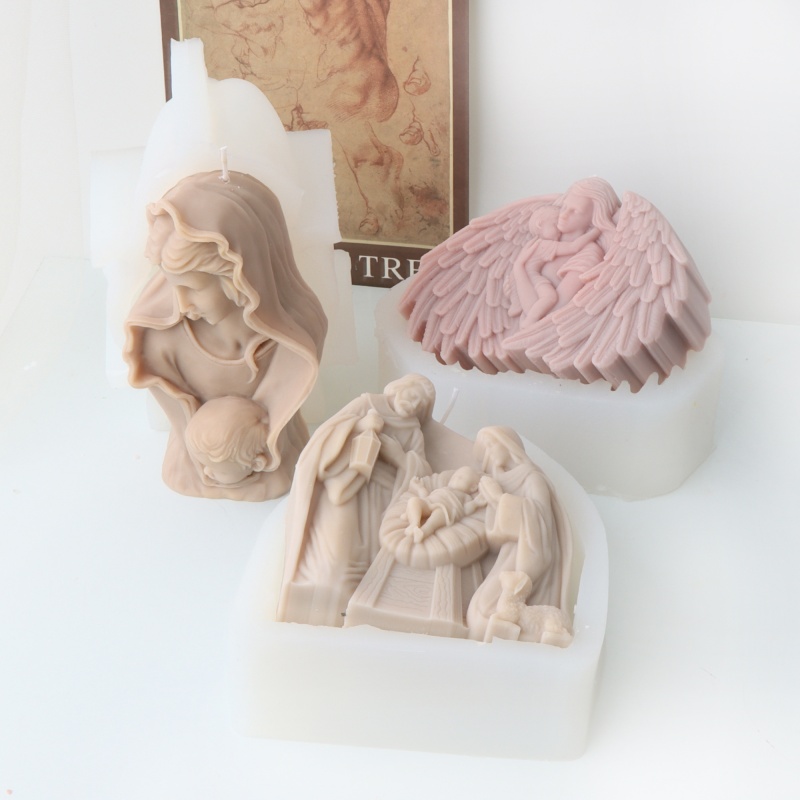 Candle Making For Kids - 3D Virgin Mary Holding Baby Candle