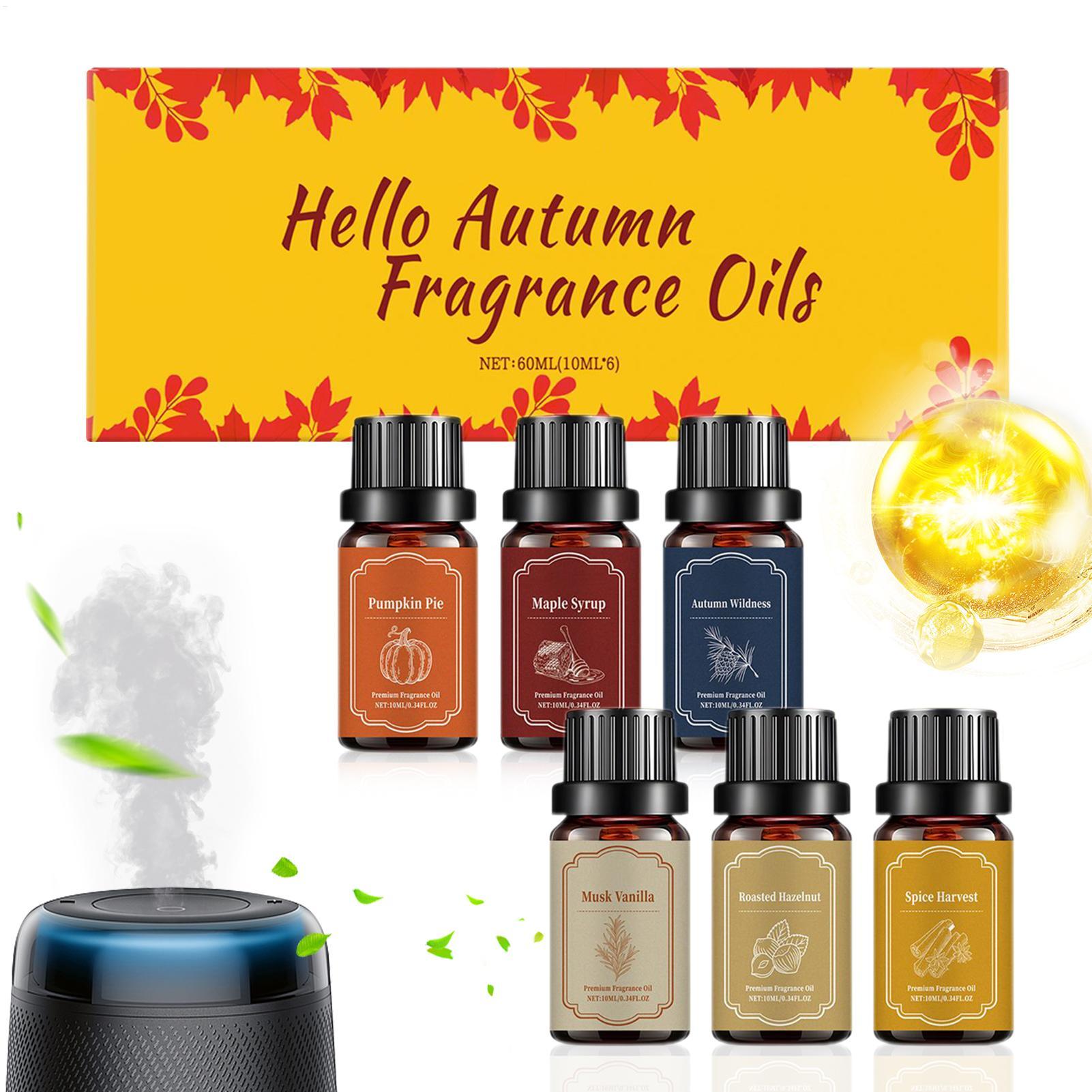 Candle Making Oil Scents - 6pcs Fall Scented Diffuser Oils Set
