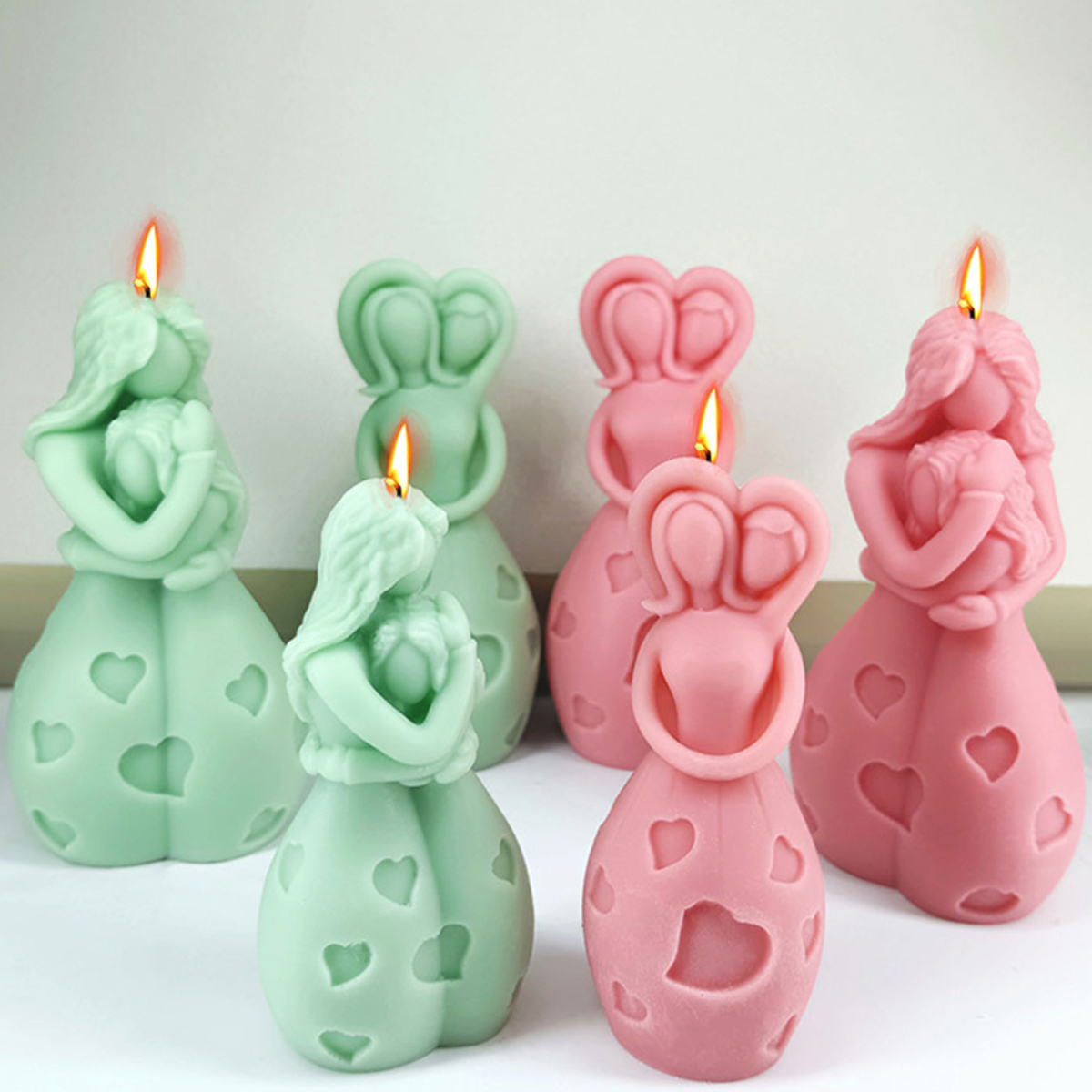 Candle Making For Kids - Mother Hugging Child Candle Silicone Mold