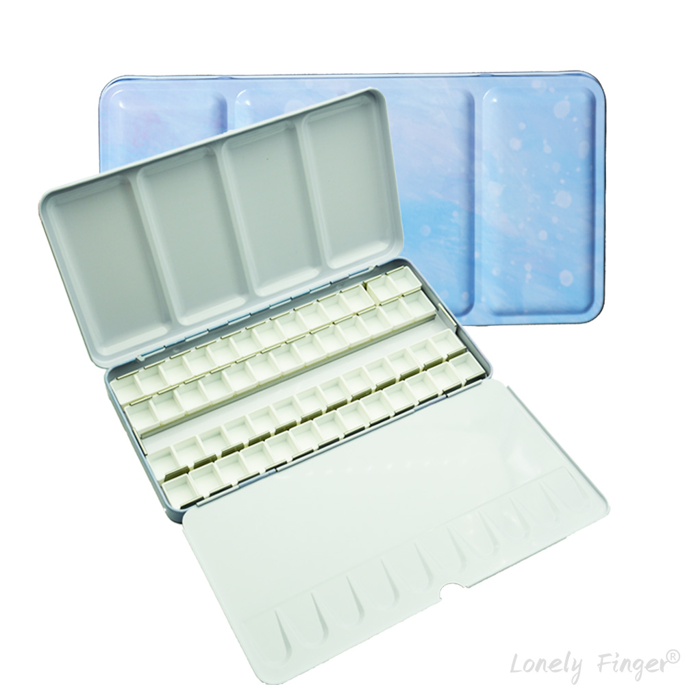 Tin Container Lid - Empty Watercolor Palette Tin Set with
