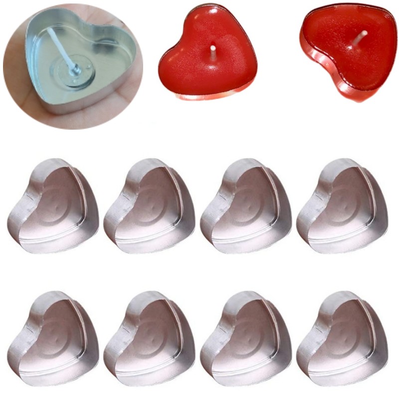 100 Sets Heart shaped Empty Al - Candle Making Pot avis et prix