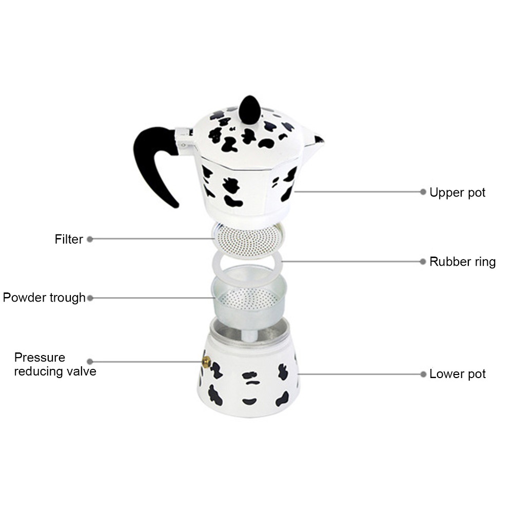 Coffee Brewing Milk Cow Color  - Pour Pot Aluminum avis et prix