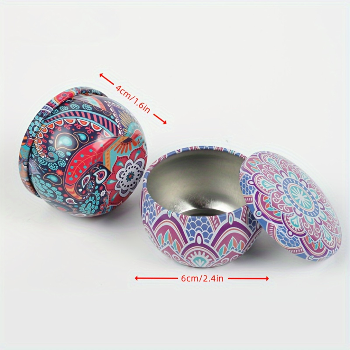 12pcs Premium Floral Printed C - Tin Container Lid avis et prix