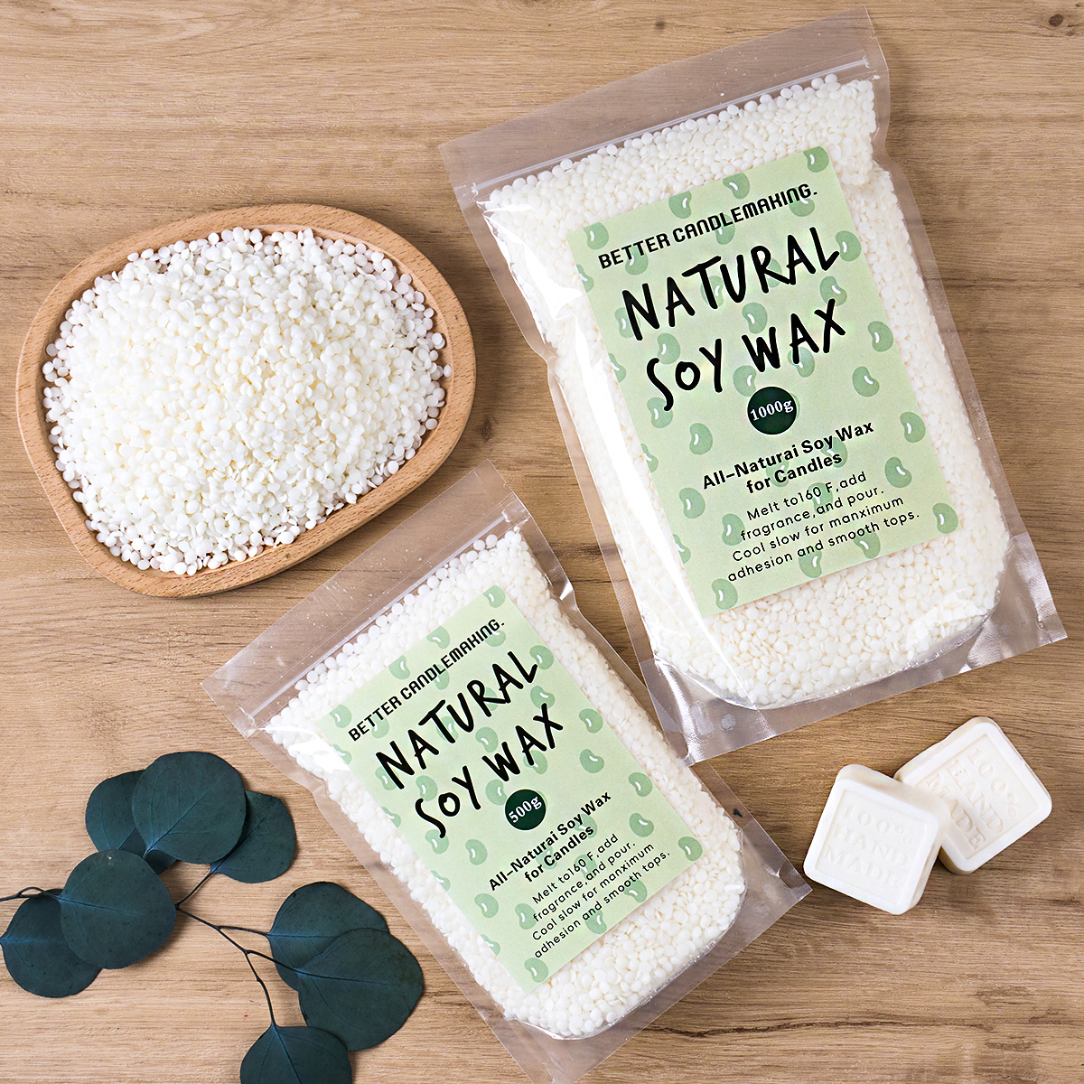 500g/1000g Natural Soy Wax DIY - Candle Making Wicks avis et prix