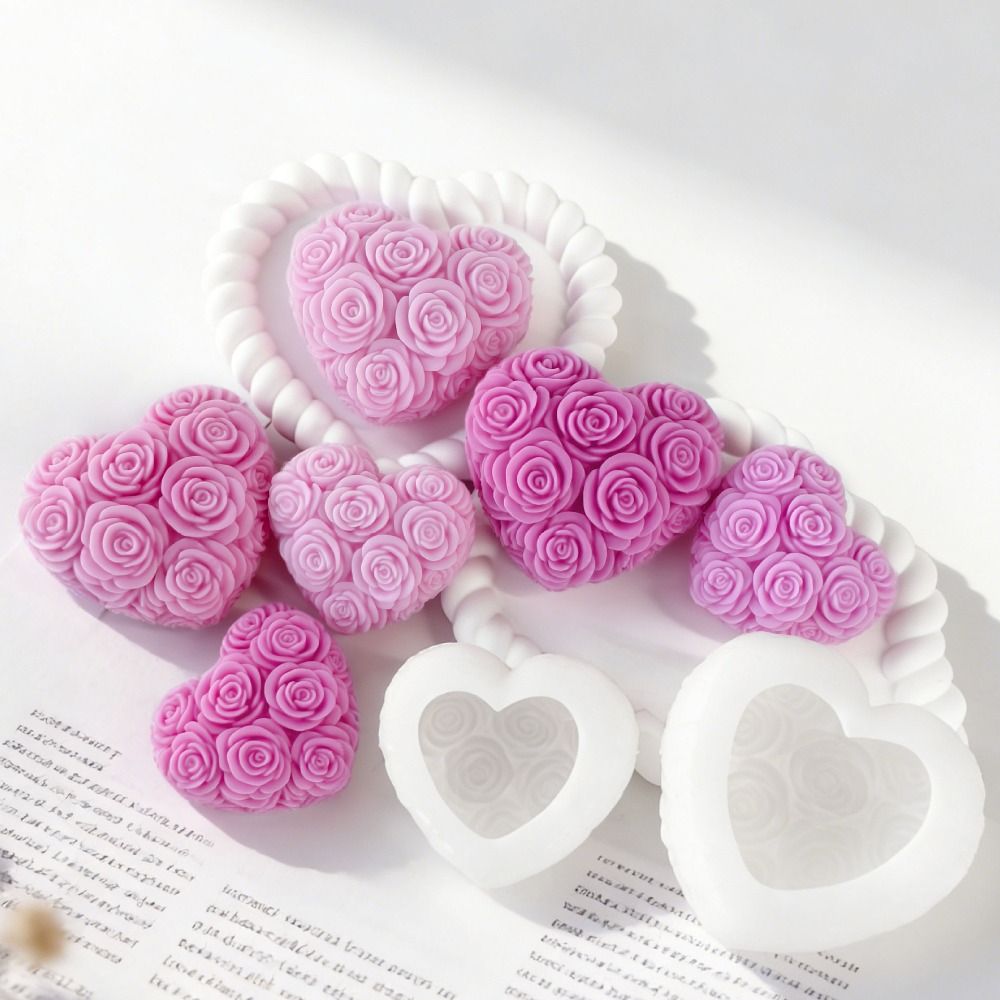 New Heart Shape Rose Aromather - Candle Making Jelly avis et prix