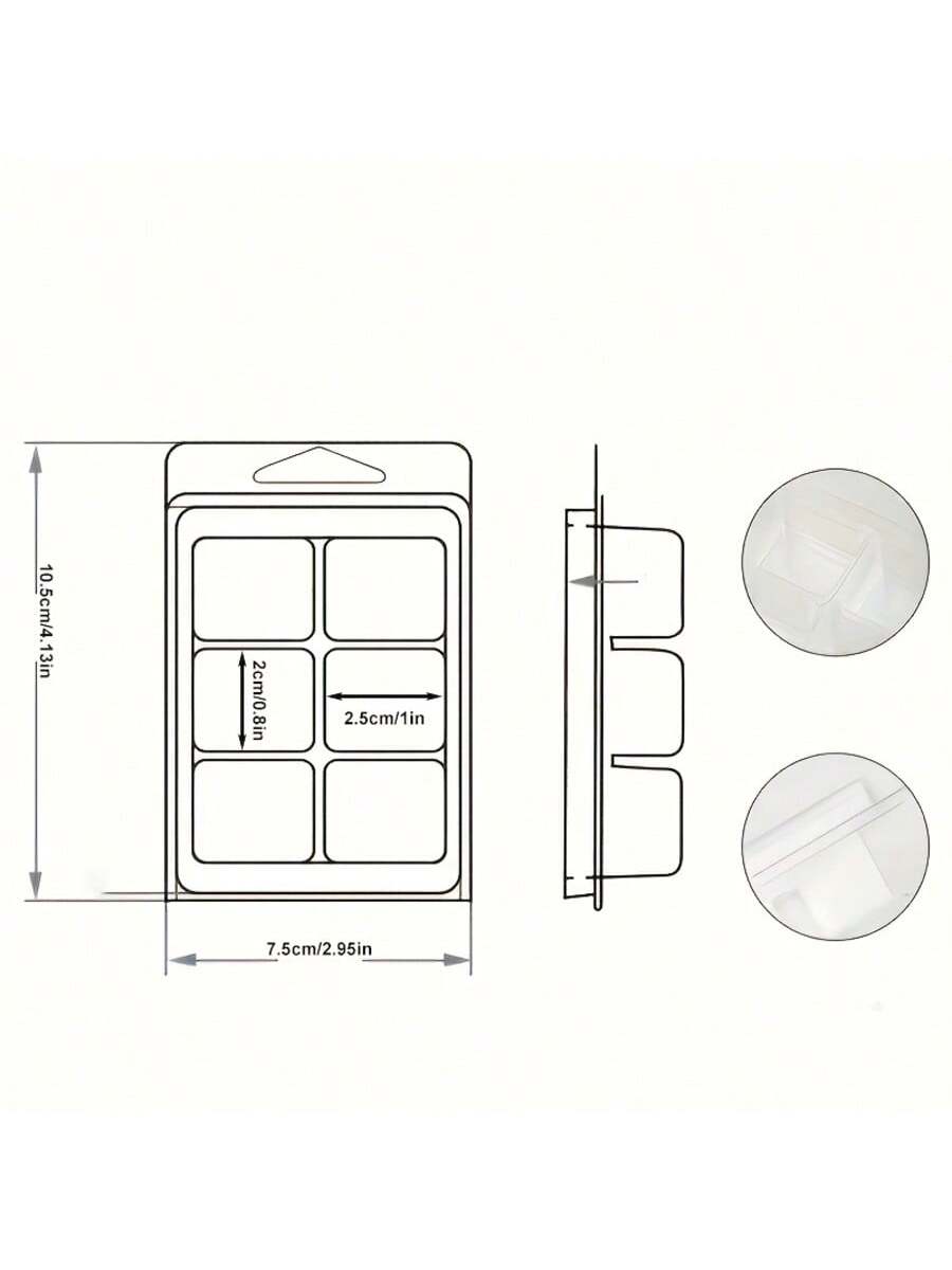 12/24 Pieces Rectangular 6-Hol - Candle Making Jars Wholesale avis et prix