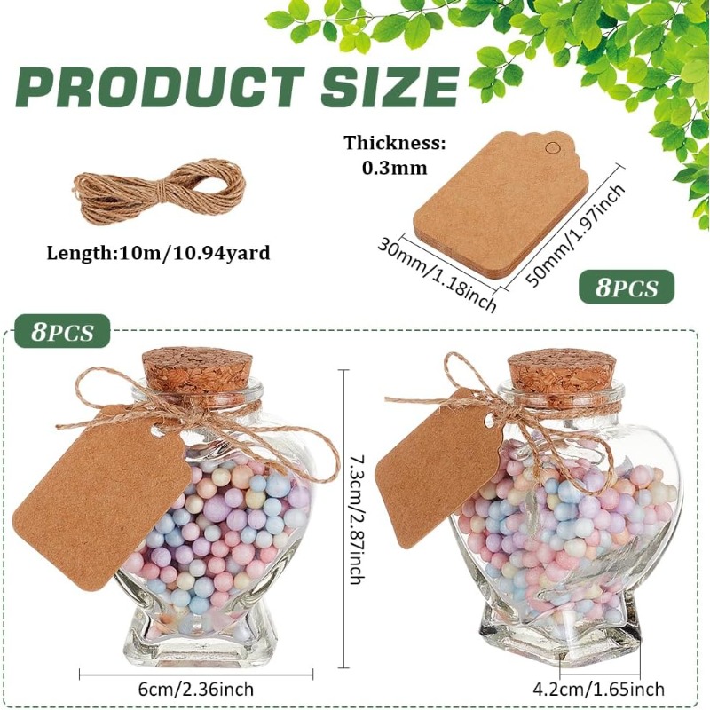 8 Pack 60ml Heart Shaped Candy - Candle Making Jars Wholesale avis et prix