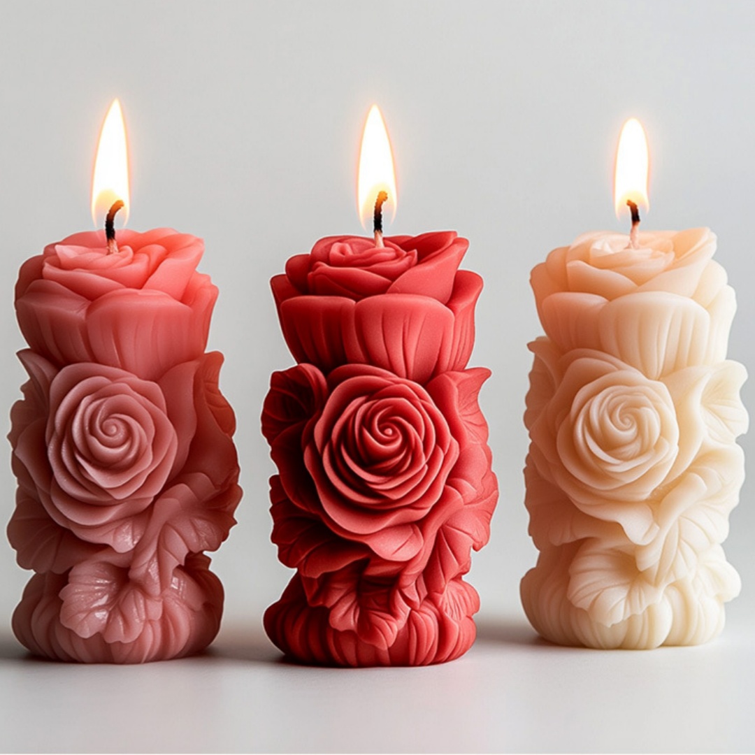 3D Rose Flower Shaped Candle S - Candle Making Jelly avis et prix
