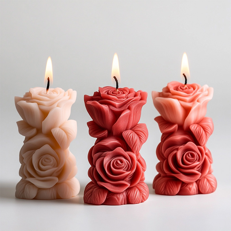 3D Rose Flower Shaped Candle S - Candle Making Jelly avis et prix