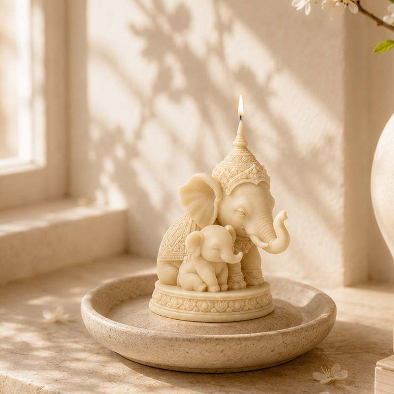 Thai Mother and Child Elephant - Candle Making For Kids avis et prix