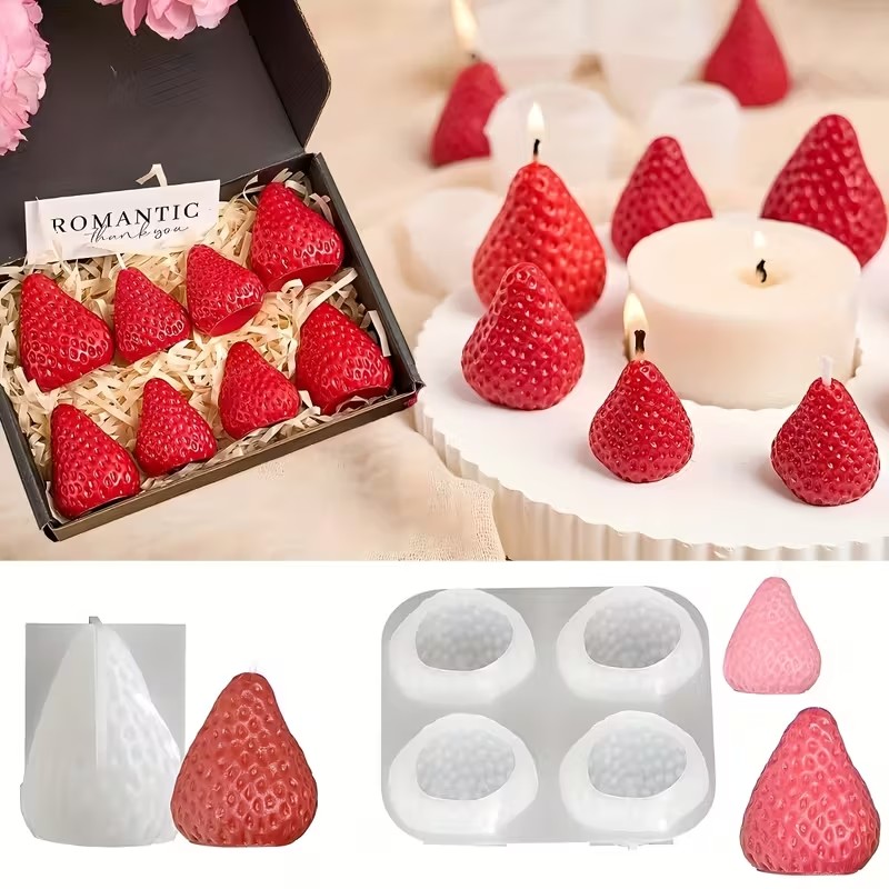Strawberry Silicone Candle Mol - Candle Making Ideas avis et prix