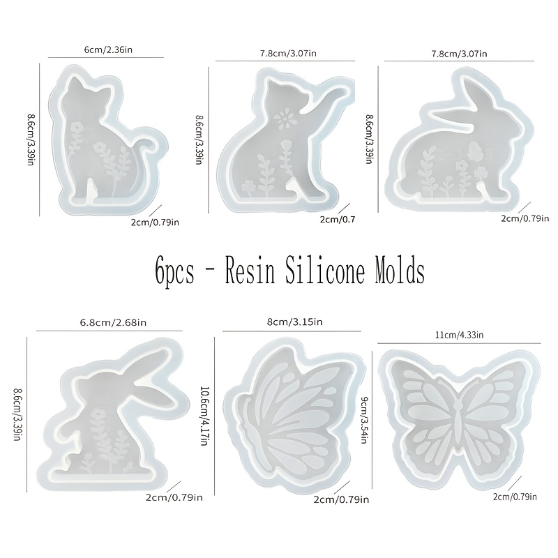 6pcs - 3D Rabbit and Kitten Si - Candle Making Ideas avis et prix