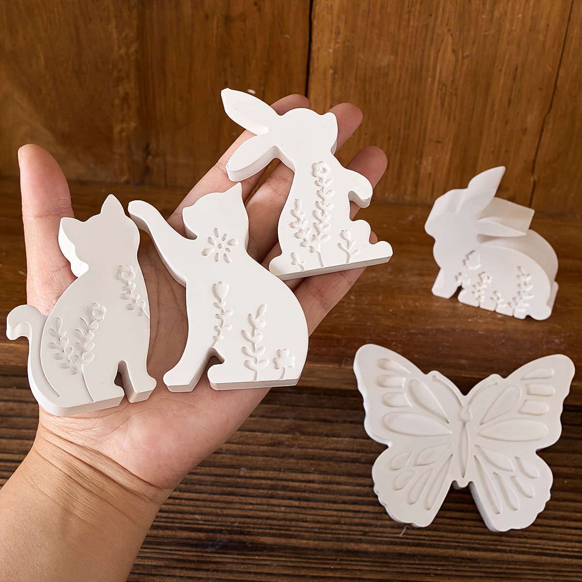 6pcs - 3D Rabbit and Kitten Si - Candle Making Ideas avis et prix