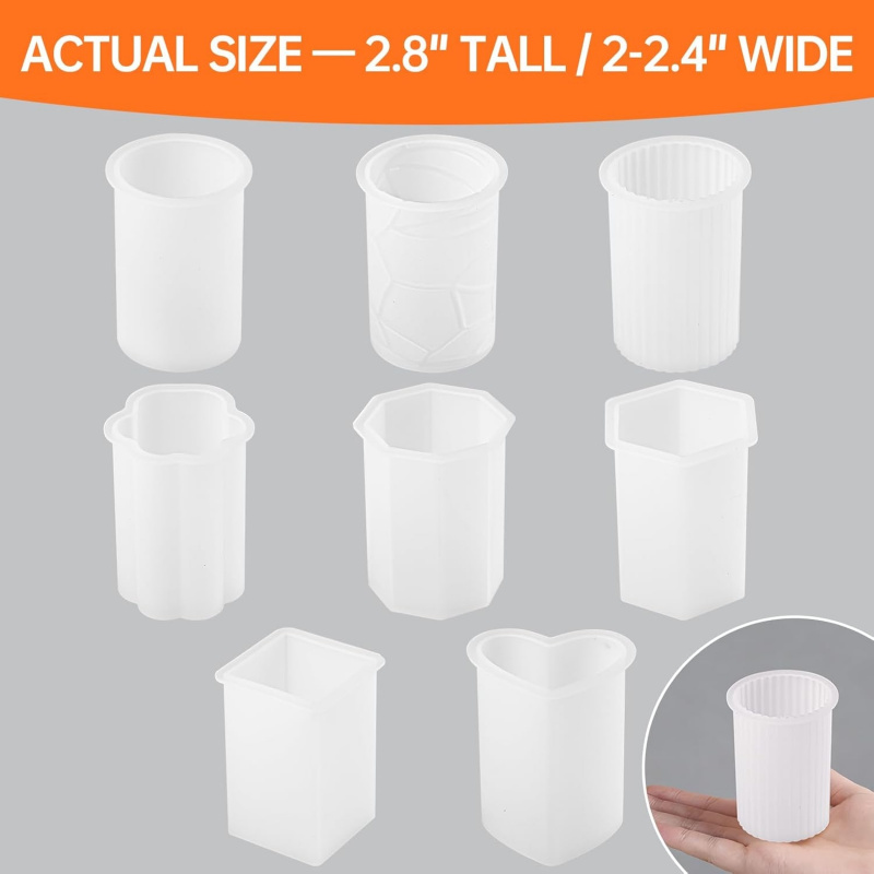 8 Silicone Candle Mold Set，Inc - Candle Making Wicks avis et prix