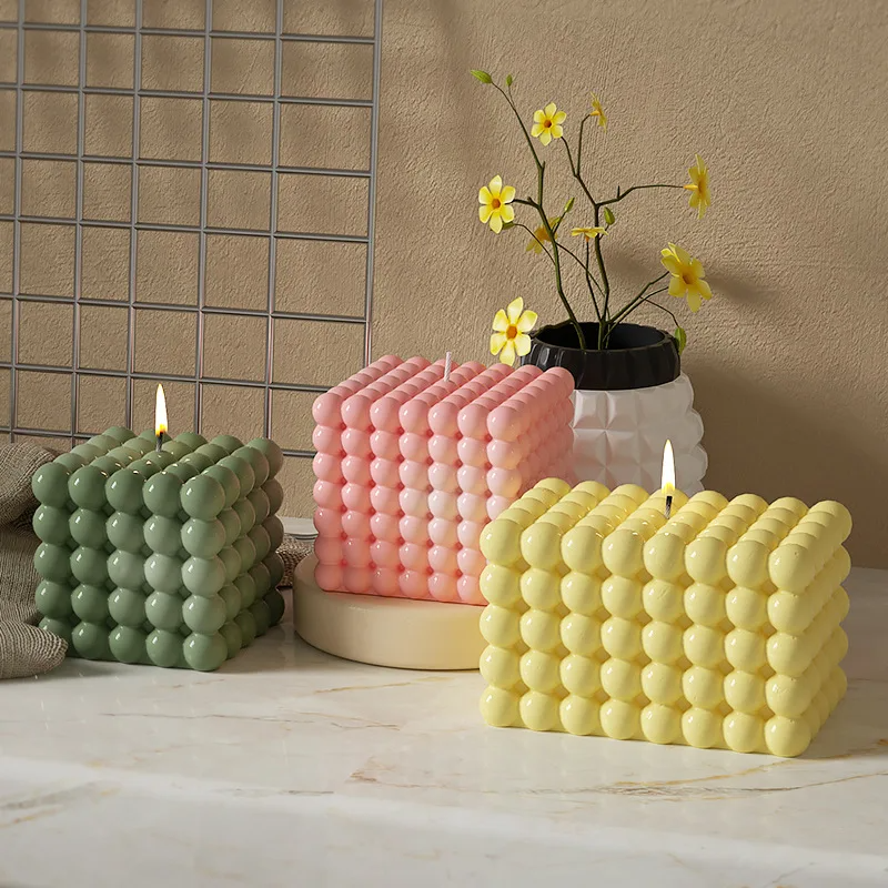 Large Bubble Cube Candles Sili - Candle Making Wax avis et prix