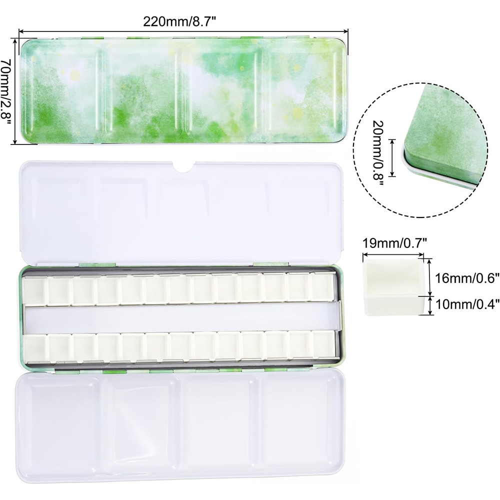 Empty Watercolor Palette, Meta - Tin Container Lid avis et prix