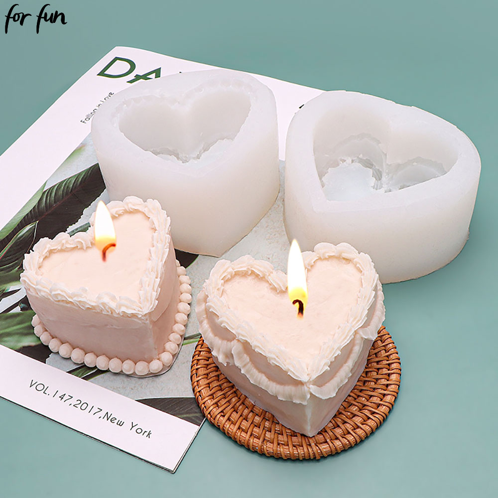 For Fun Heart Cake Shaped Cand - Candle Making Jelly avis et prix