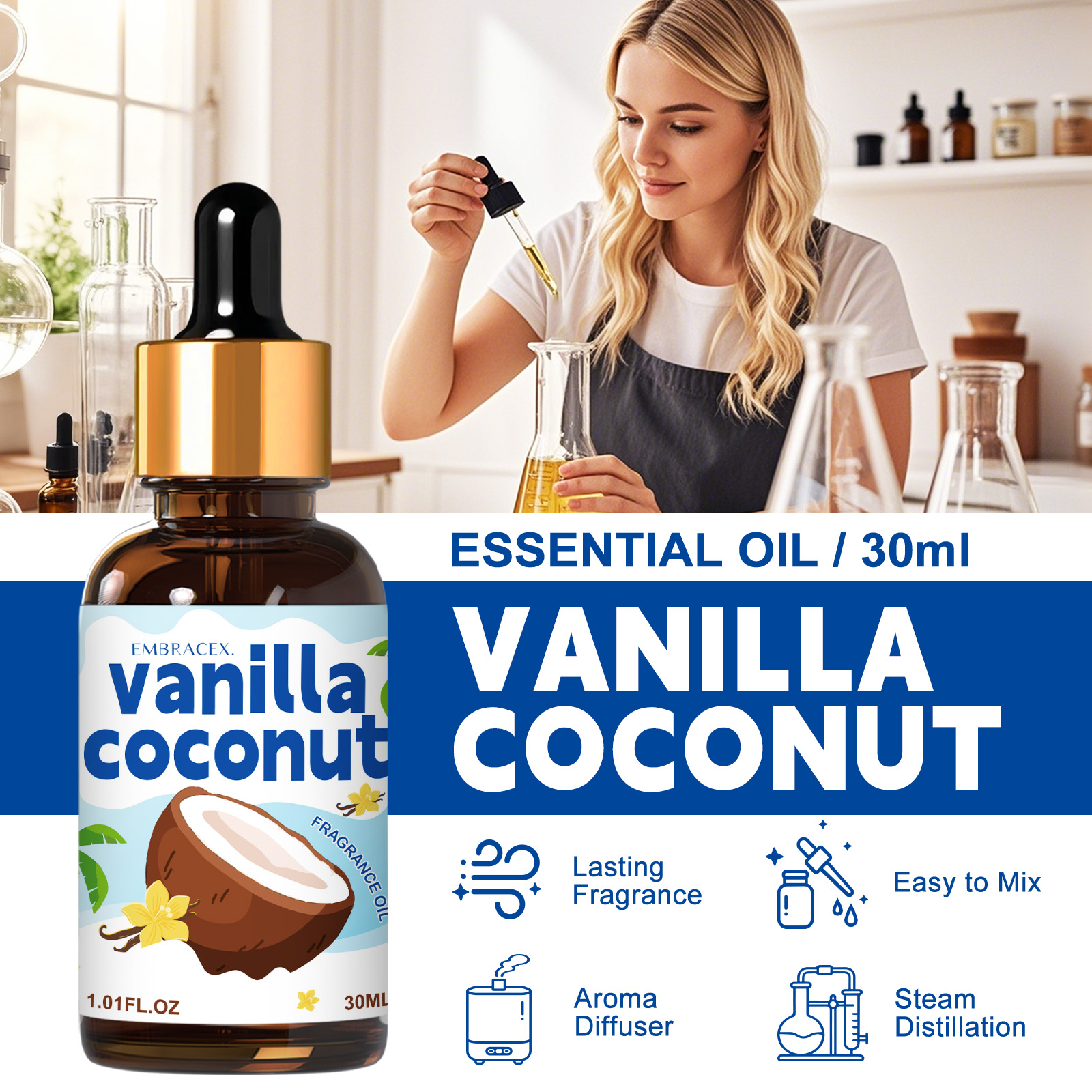 30ml Vanilla Coconut Essential - Candle Making Oil Scents avis et prix