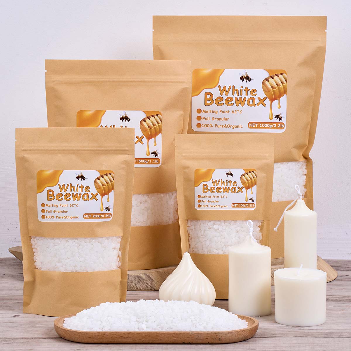 White Beeswax Pure Natural Gra - Candle Making Wicks avis et prix