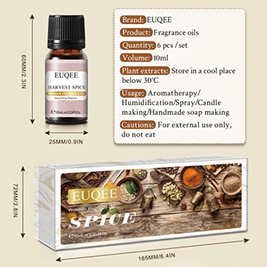 EUQEE 6PCS Spice Autumn Fragra - Candle Making Oil Scents avis et prix