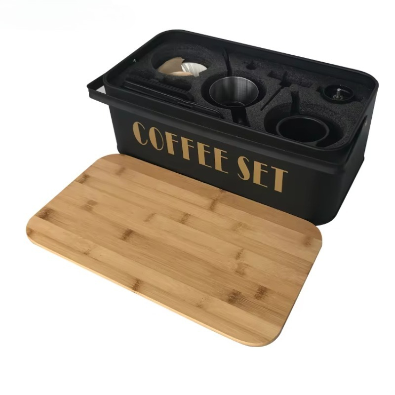 Portable coffee machine set wi - Pour Pot Aluminum avis et prix