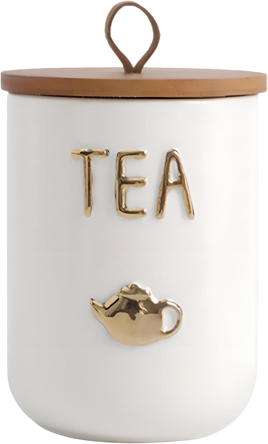 Ceramics Tea Canisters with Ai - Tin Container Lid avis et prix