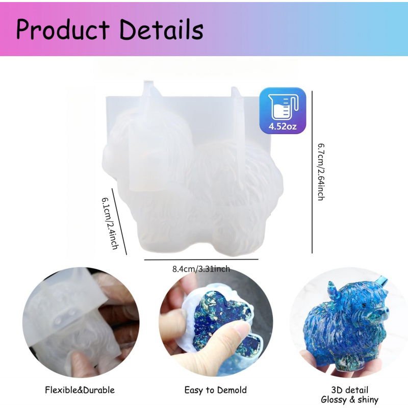 1 Pieces3DSilicone mold in the - Candle Making Jelly avis et prix