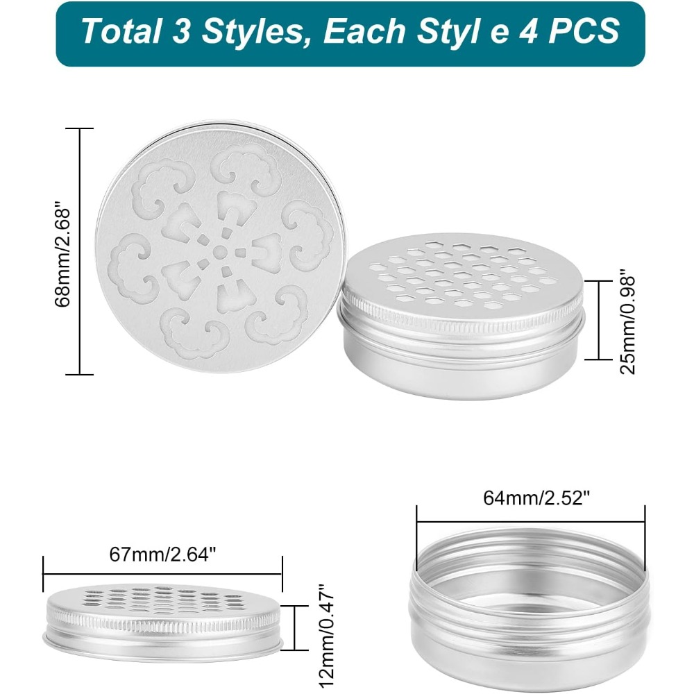 2 Ounce Aluminium Tins 12pcs 3 - Tin Container Lid avis et prix